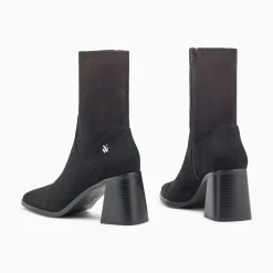 Vanessa Wu Bottines Chaussettes Alizee Noires A Talon Trapeze Hot