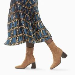 Vanessa Wu Bottines Chaussettes Alizee Beiges A Talon Trapeze