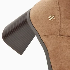 Vanessa Wu Bottines Chaussettes Alizee Beiges A Talon Trapeze