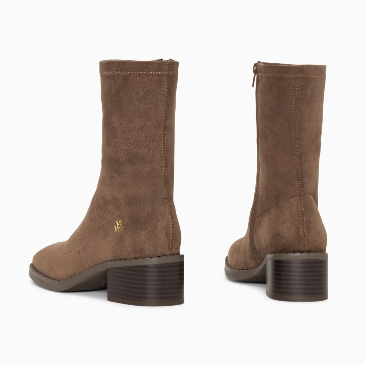 Vanessa Wu Bottines Chaussettes Bobby Taupe Clearance