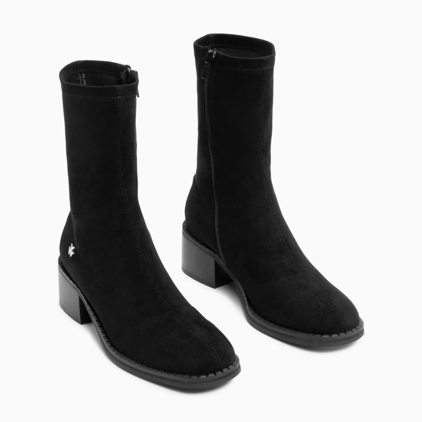 Vanessa Wu Bottines Chaussettes Bobby Noires New