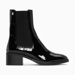 Vanessa Wu Bottines Chelsea Carole Montantes Noires Vernies Online