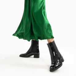 Vanessa Wu Bottines Chelsea Carole Montantes Noires Vernies Online