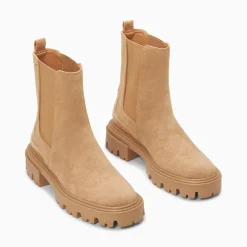 Vanessa Wu Bottines Chelsea Greta Beiges A Contrefort Croco New