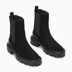 Vanessa Wu Bottines Chelsea Greta Noires A Contrefort Croco Sale