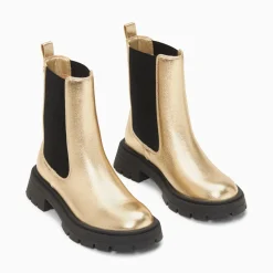 Vanessa Wu Bottines Chelsea Phoebe Or A Semelle Oversize Sale