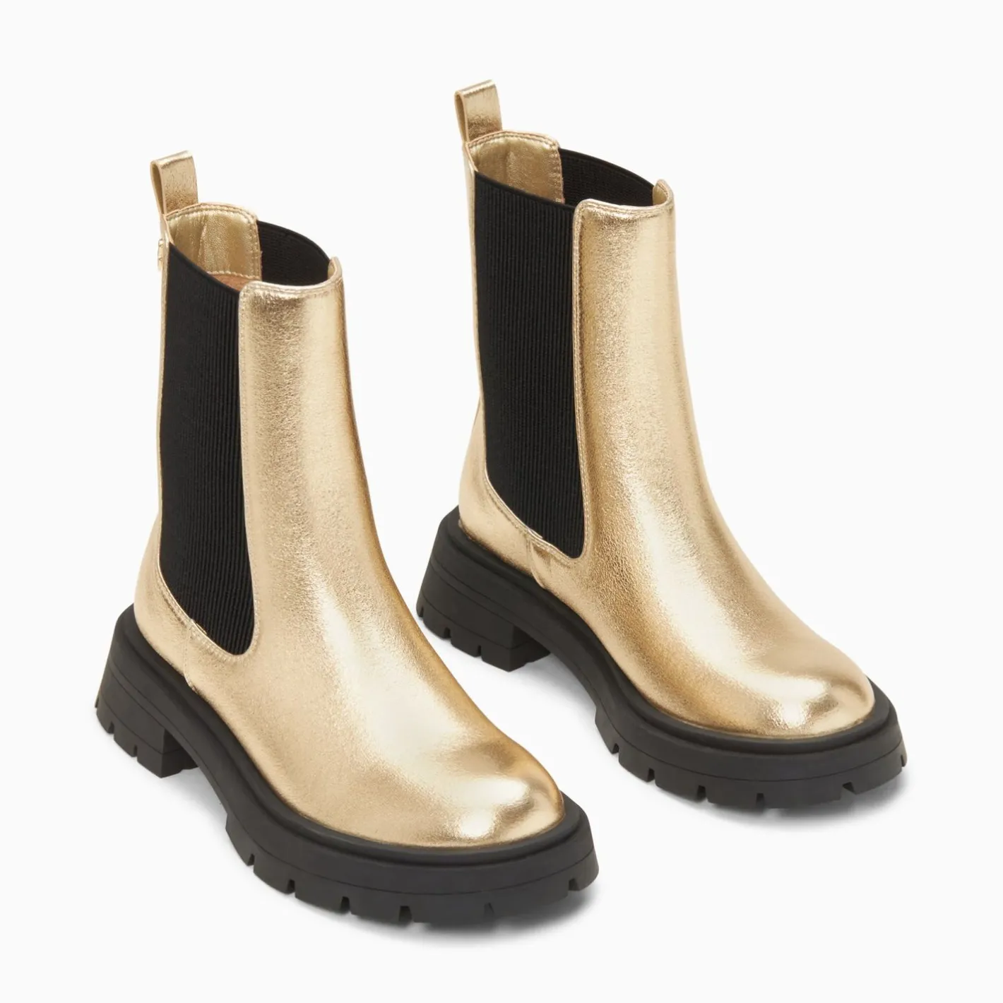 Vanessa Wu Bottines Chelsea Phoebe Or A Semelle Oversize Sale