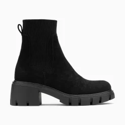 Vanessa Wu Bottines Chelsea Valerie Noires A Talon Crante Online