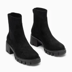 Vanessa Wu Bottines Chelsea Valerie Noires A Talon Crante Online