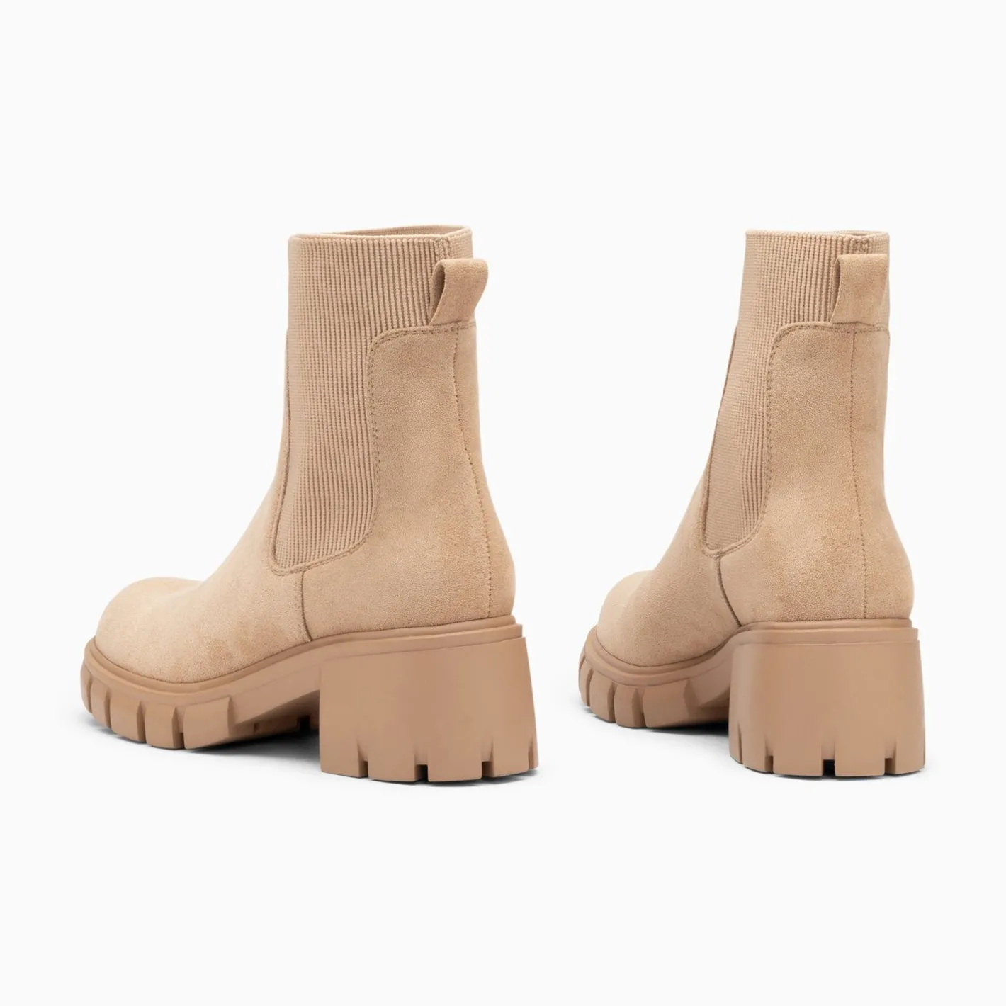 Vanessa Wu Bottines Chelsea Valerie Beige A Talon Crante Outlet