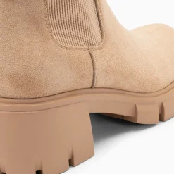 Vanessa Wu Bottines Chelsea Valerie Beige A Talon Crante Outlet