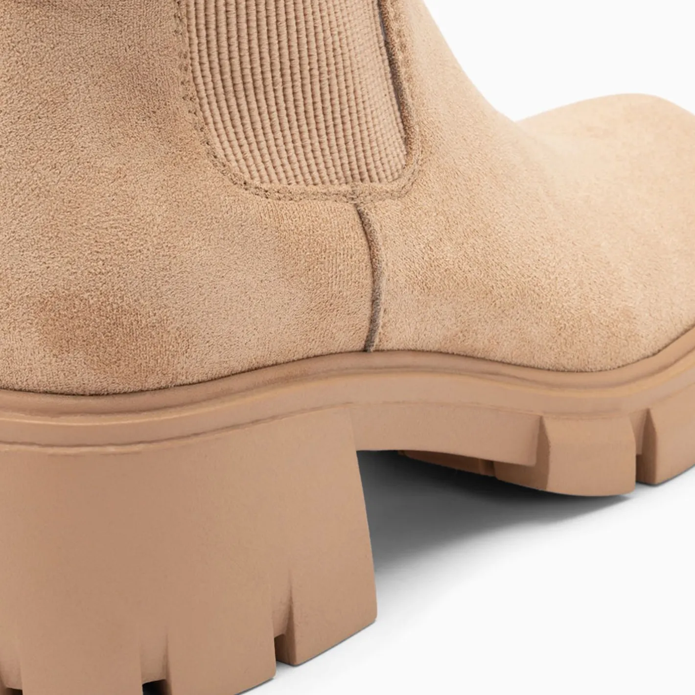 Vanessa Wu Bottines Chelsea Valerie Beige A Talon Crante Outlet