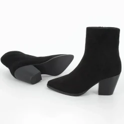 Vanessa Wu Bottines Constance A Talon En Suedine Noire Online