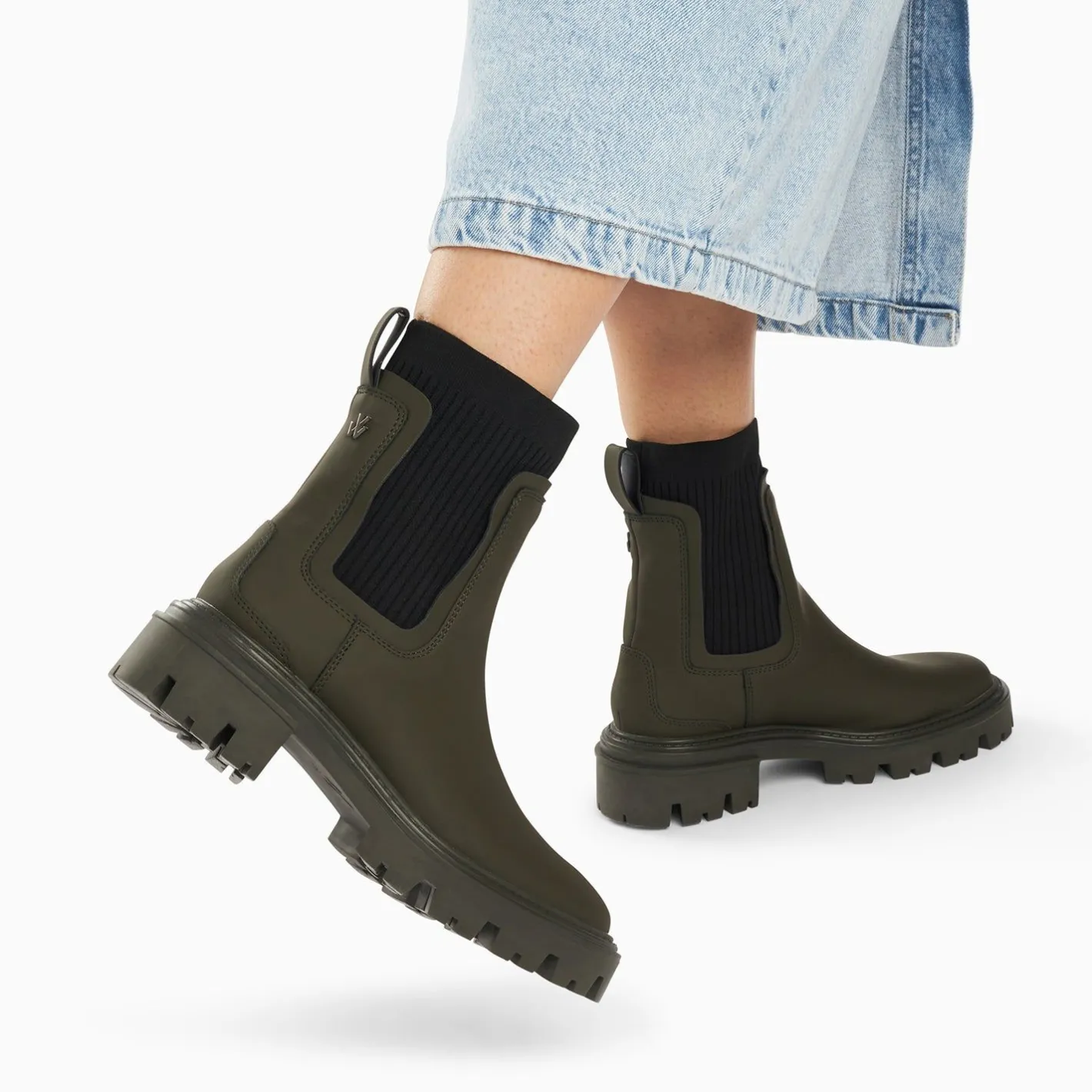 Vanessa Wu Bottines De Pluie Coline Kaki Sale