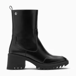 Vanessa Wu Bottines De Pluie Lea Noires A Talon Crante Outlet