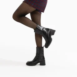 Vanessa Wu Bottines De Pluie Lea Noires A Talon Crante Outlet