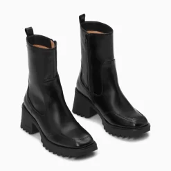 Vanessa Wu Bottines De Pluie Lea Noires A Talon Crante Outlet