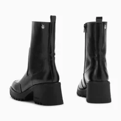Vanessa Wu Bottines De Pluie Lea Noires A Talon Crante Outlet