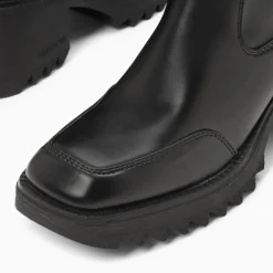 Vanessa Wu Bottines De Pluie Lea Noires A Talon Crante Outlet