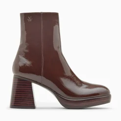 Vanessa Wu Bottines Marina Marron A Plateforme Et Talon Bois Sale