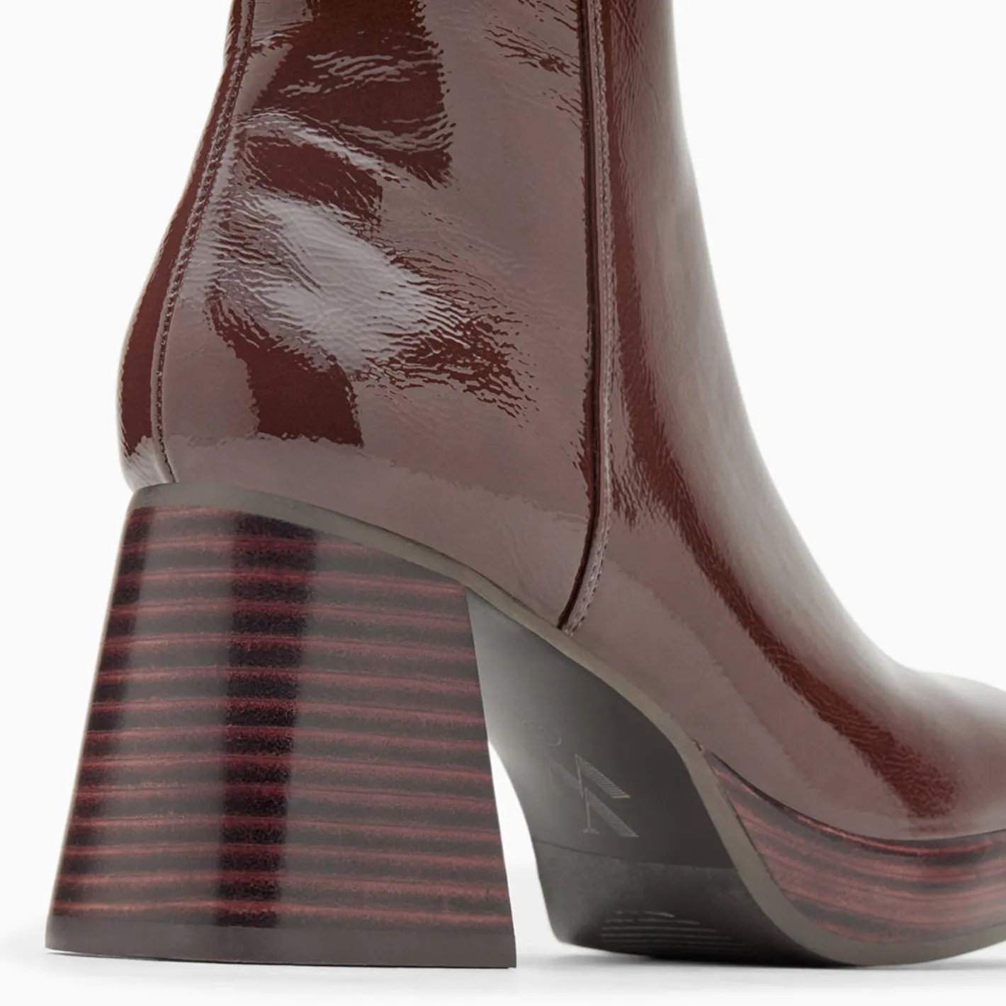 Vanessa Wu Bottines Marina Marron A Plateforme Et Talon Bois Sale