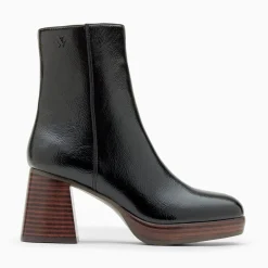 Vanessa Wu Bottines Marina Noires A Plateforme Et Talon Bois Online