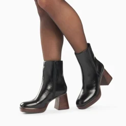 Vanessa Wu Bottines Marina Noires A Plateforme Et Talon Bois Online