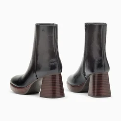Vanessa Wu Bottines Marina Noires A Plateforme Et Talon Bois Online
