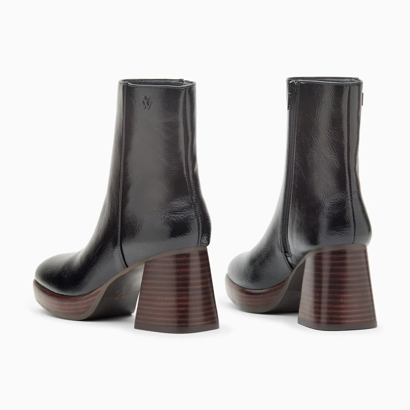 Vanessa Wu Bottines Marina Noires A Plateforme Et Talon Bois Online