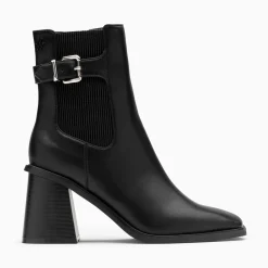 Vanessa Wu Bottines Montantes Clementine Noires A Talon Trapeze Best