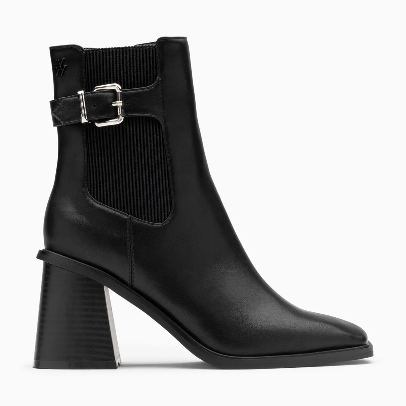 Vanessa Wu Bottines Montantes Clementine Noires A Talon Trapeze Best