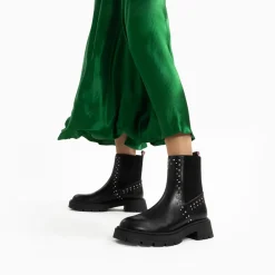 Vanessa Wu Bottines Montantes Montmartre Noires A Clous Et Elastique Clearance