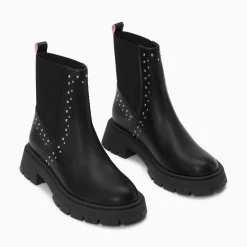 Vanessa Wu Bottines Montantes Montmartre Noires A Clous Et Elastique Clearance