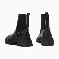 Vanessa Wu Bottines Montantes Montmartre Noires A Clous Et Elastique Clearance