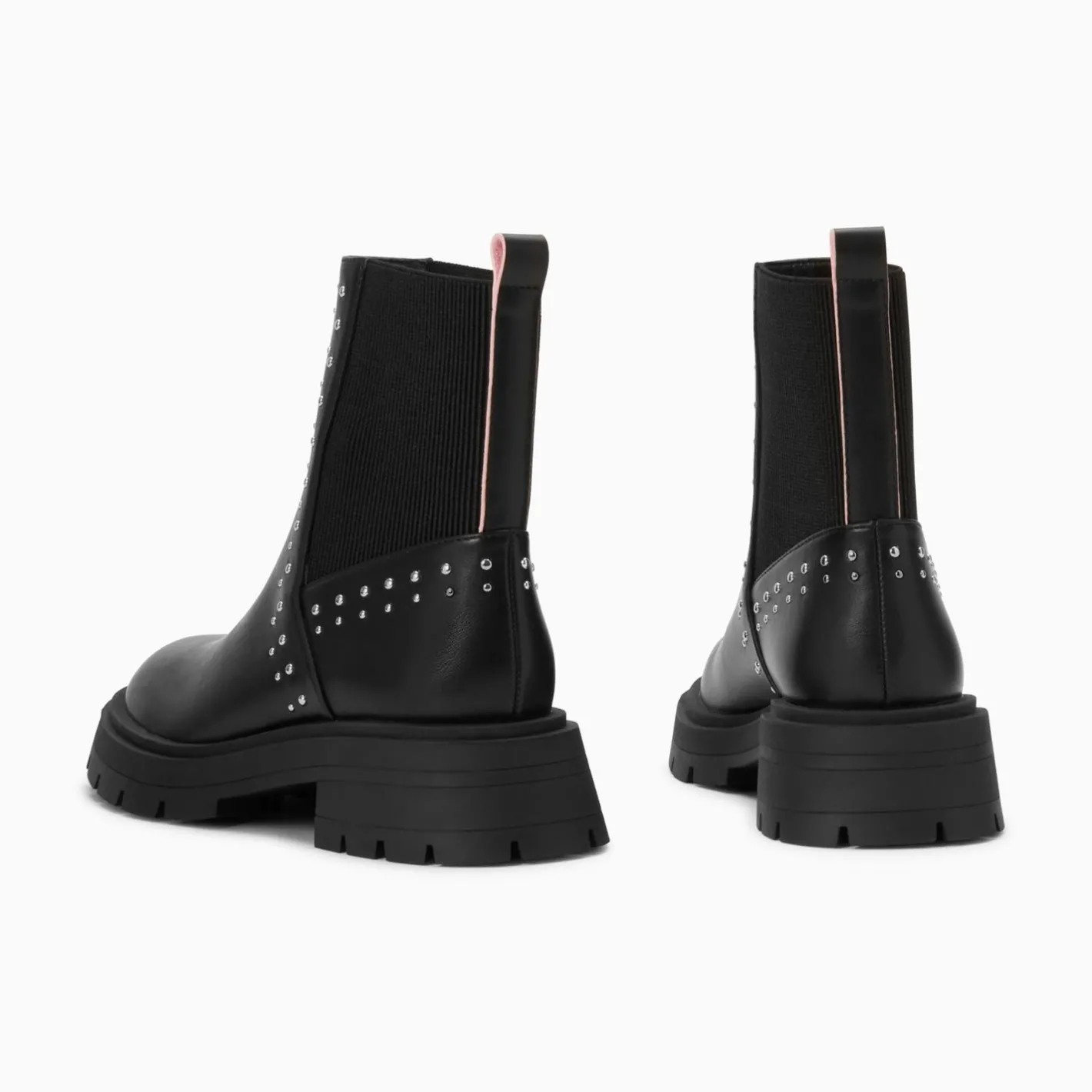 Vanessa Wu Bottines Montantes Montmartre Noires A Clous Et Elastique Clearance