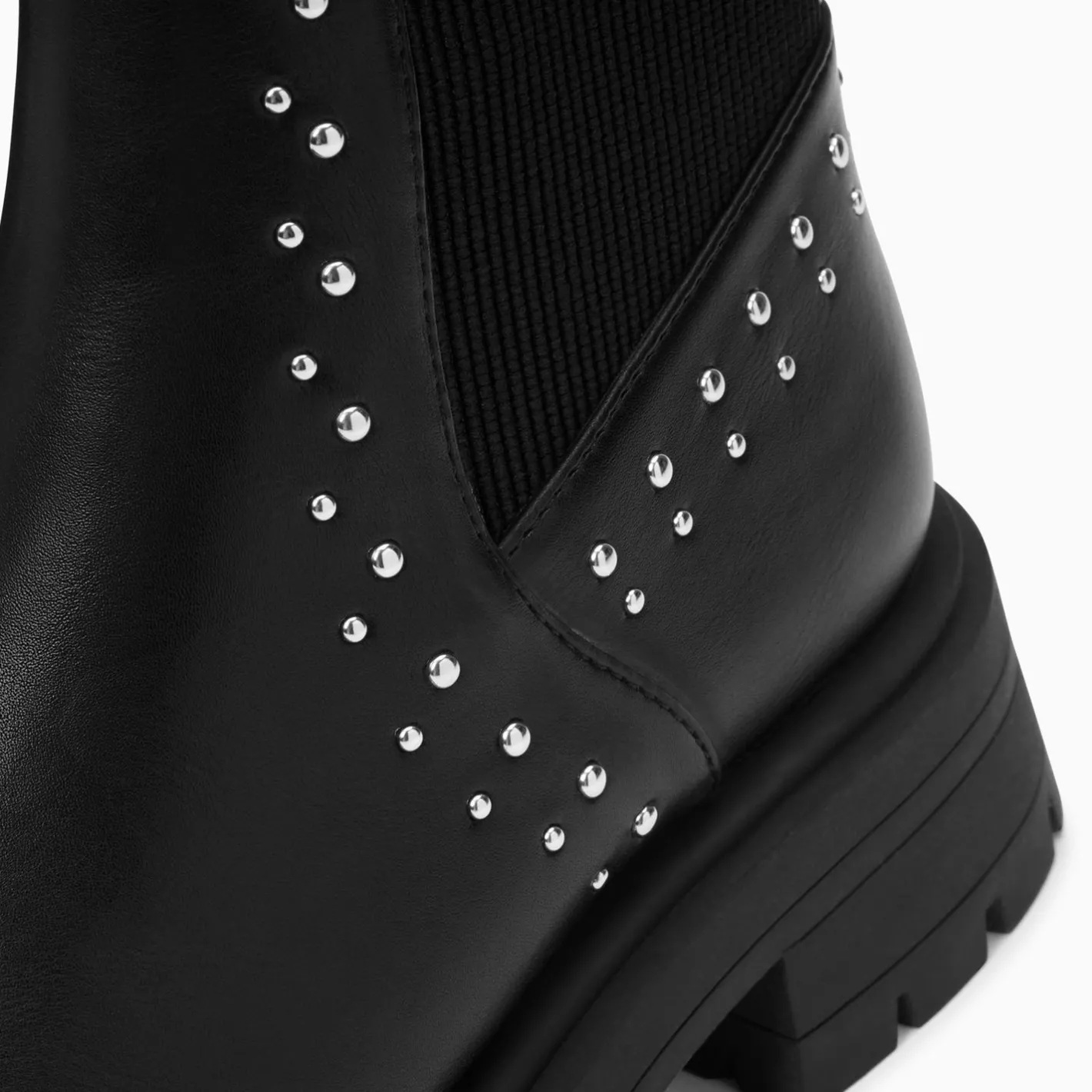 Vanessa Wu Bottines Montantes Montmartre Noires A Clous Et Elastique Clearance