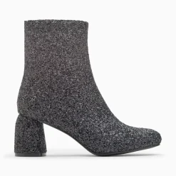 Vanessa Wu Bottines Pailletees Londres Noires A Talon Outlet