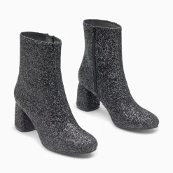 Vanessa Wu Bottines Pailletees Londres Noires A Talon Outlet