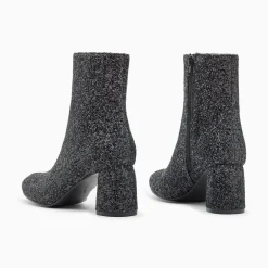 Vanessa Wu Bottines Pailletees Londres Noires A Talon Outlet
