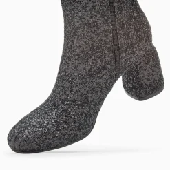 Vanessa Wu Bottines Pailletees Londres Noires A Talon Outlet