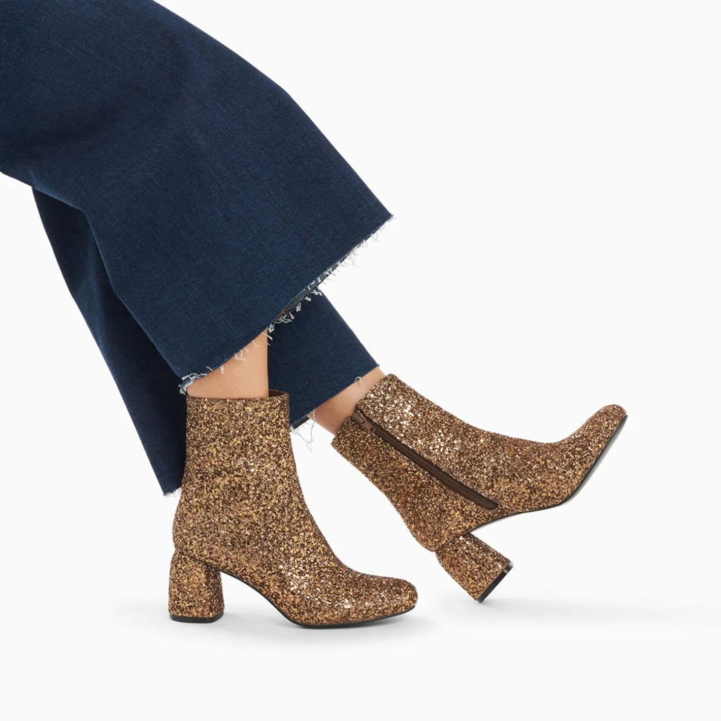 Vanessa Wu Bottines Pailletees Londres Bronze A Talon Best