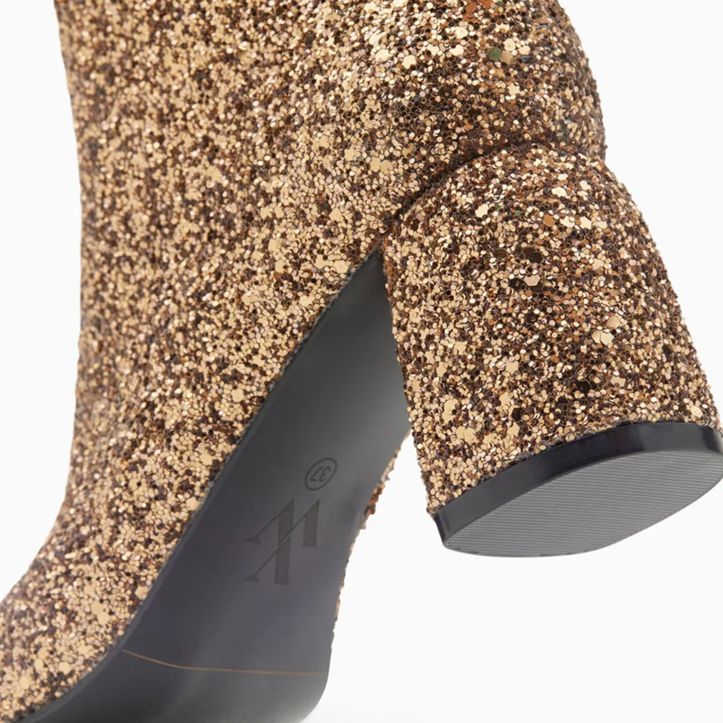 Vanessa Wu Bottines Pailletees Londres Bronze A Talon Best