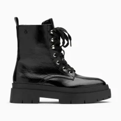 Vanessa Wu Bottines Rangers Madison Noires A Plateforme Crantee Sale