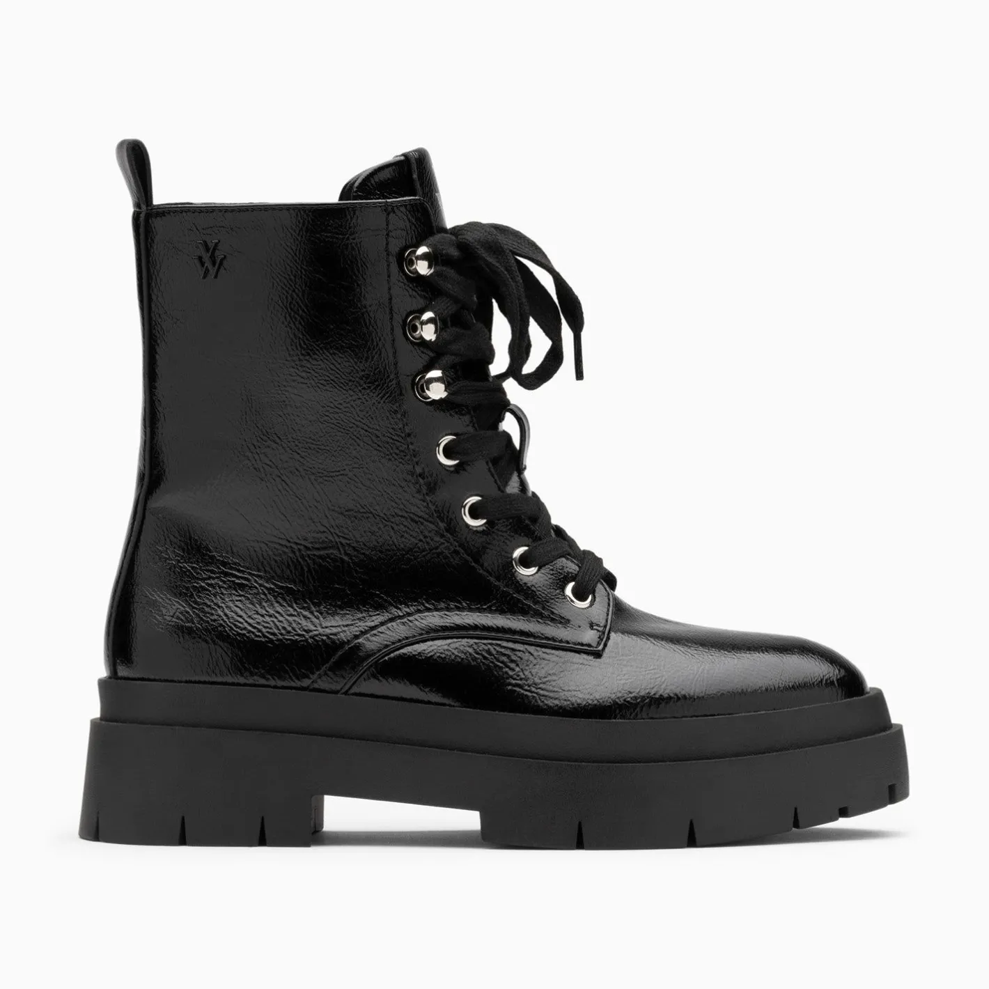 Vanessa Wu Bottines Rangers Madison Noires A Plateforme Crantee Sale