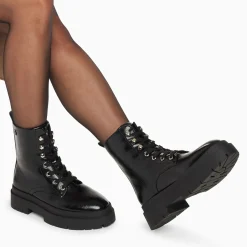 Vanessa Wu Bottines Rangers Madison Noires A Plateforme Crantee Sale