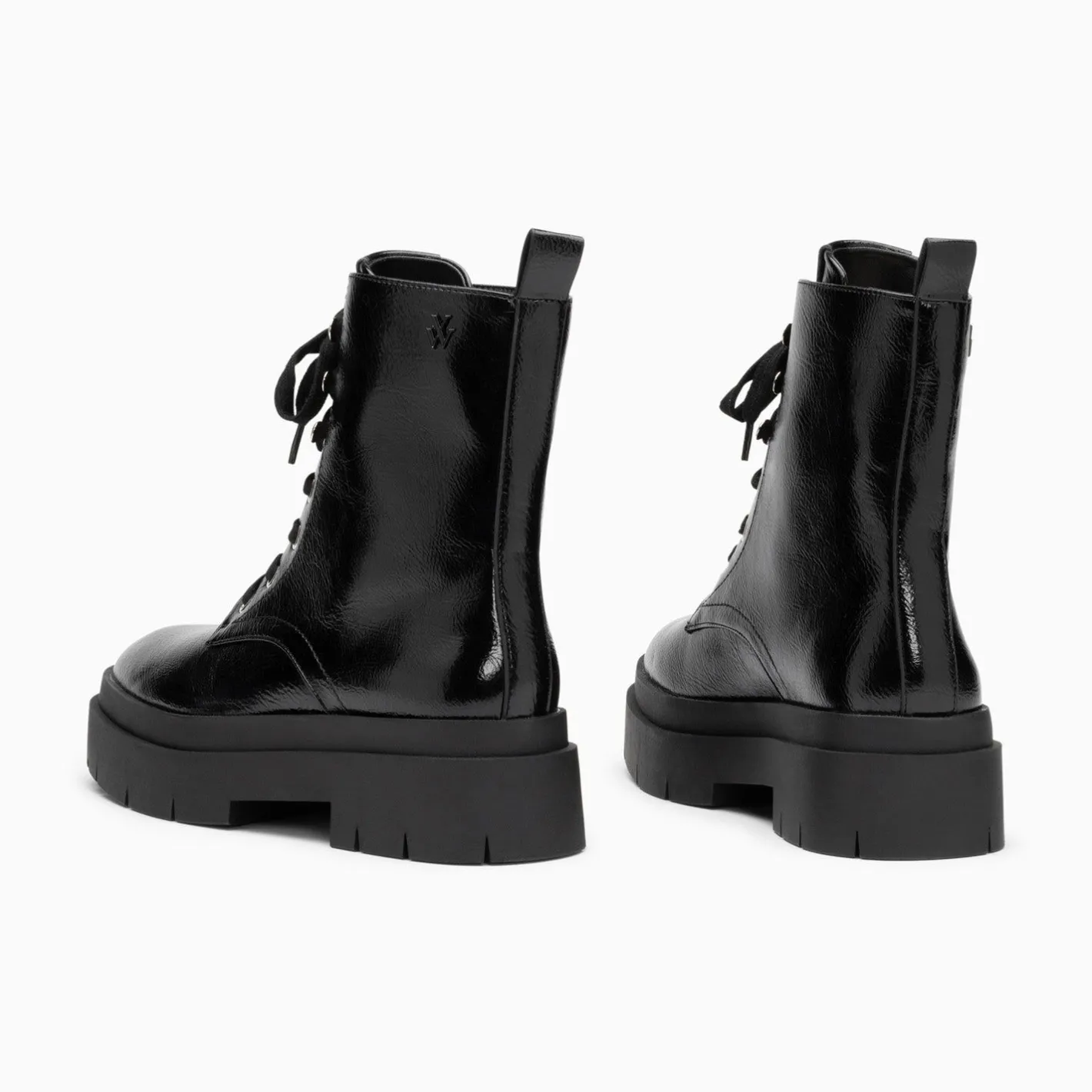 Vanessa Wu Bottines Rangers Madison Noires A Plateforme Crantee Sale