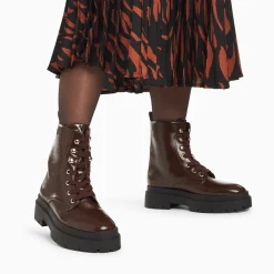 Vanessa Wu Bottines Rangers Madison Marron A Plateforme Crantee Hot