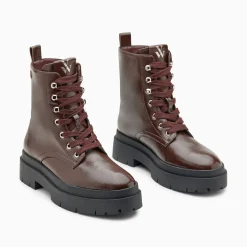 Vanessa Wu Bottines Rangers Madison Marron A Plateforme Crantee Hot