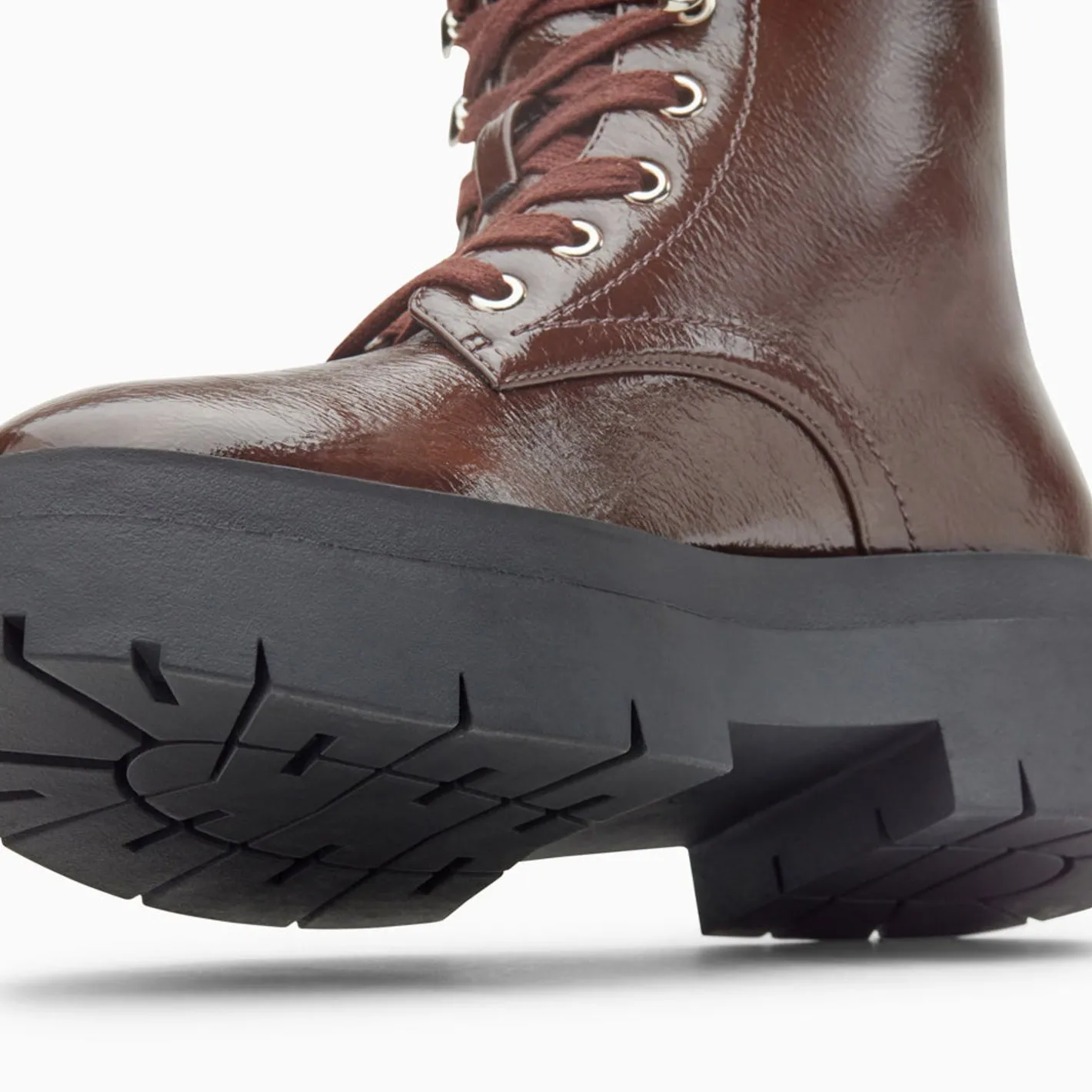 Vanessa Wu Bottines Rangers Madison Marron A Plateforme Crantee Hot