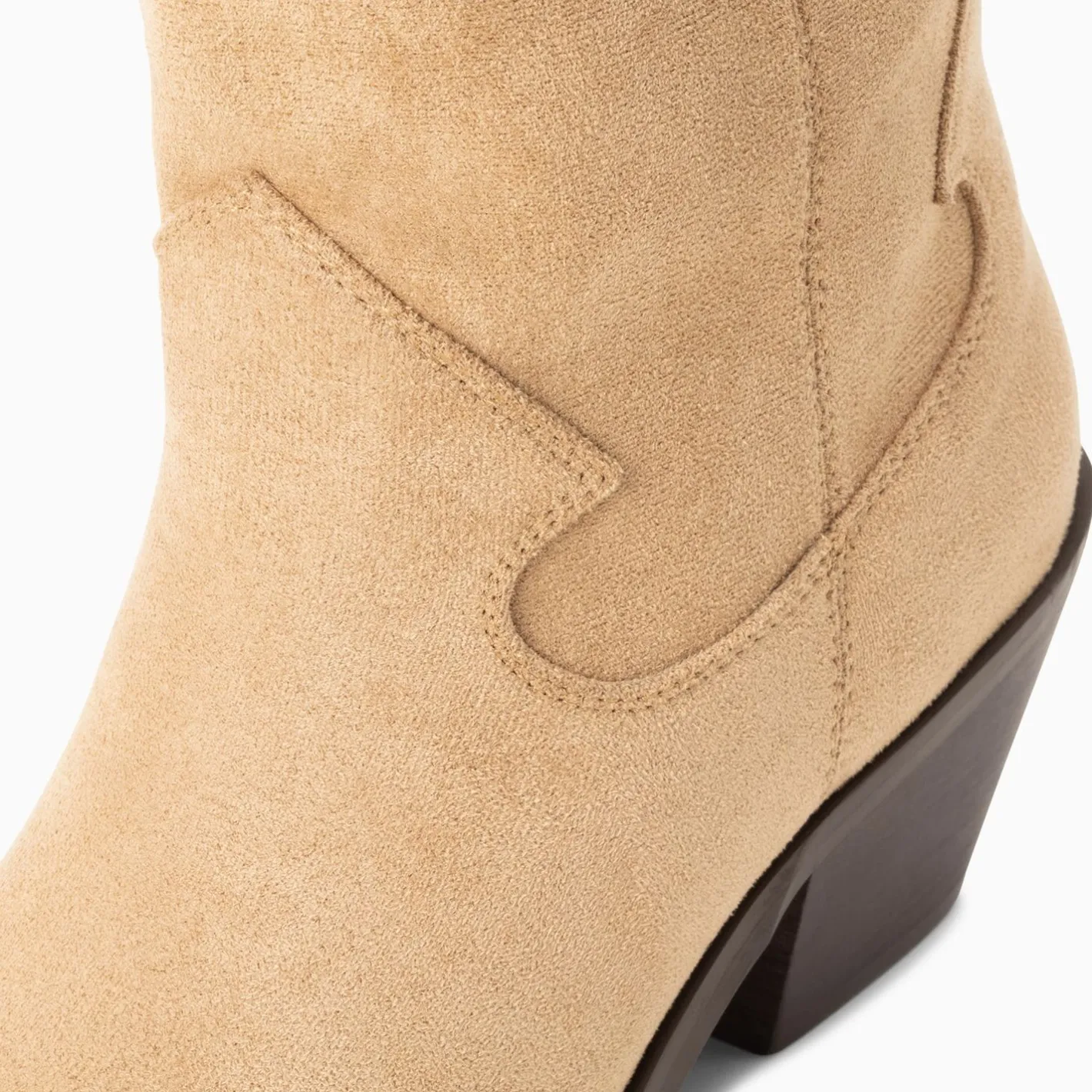 Vanessa Wu Bottines Santiags Beverly Beiges Mi-Mollet Hot